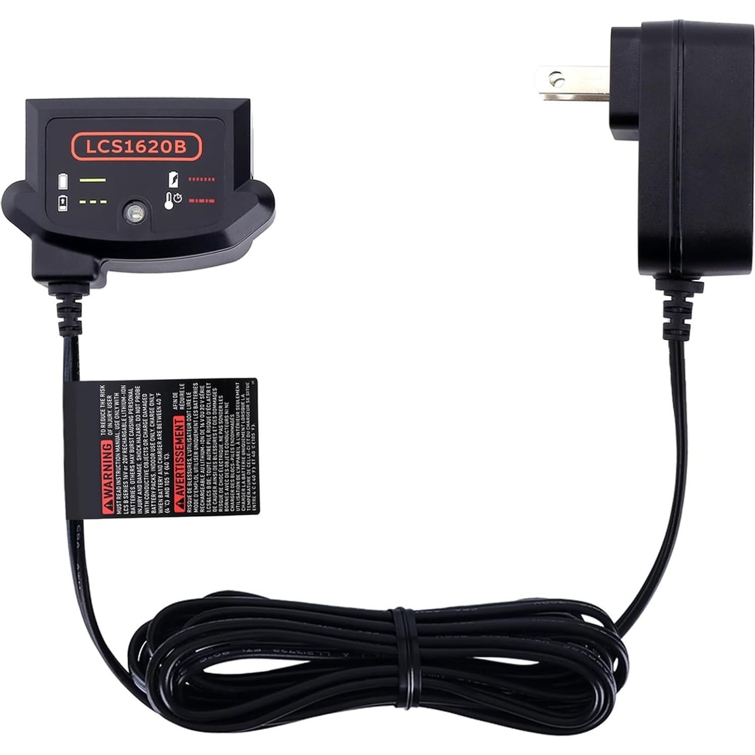 Cargador de Batería Litio Elefly LCS1620B 20V Compatible Black & Decker