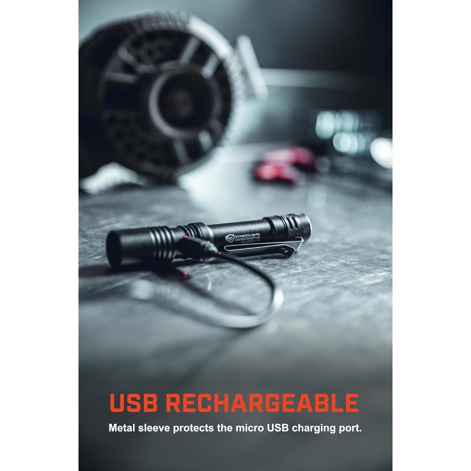 Linterna Recargable Streamlight MacroStream 500 Lúmenes USB