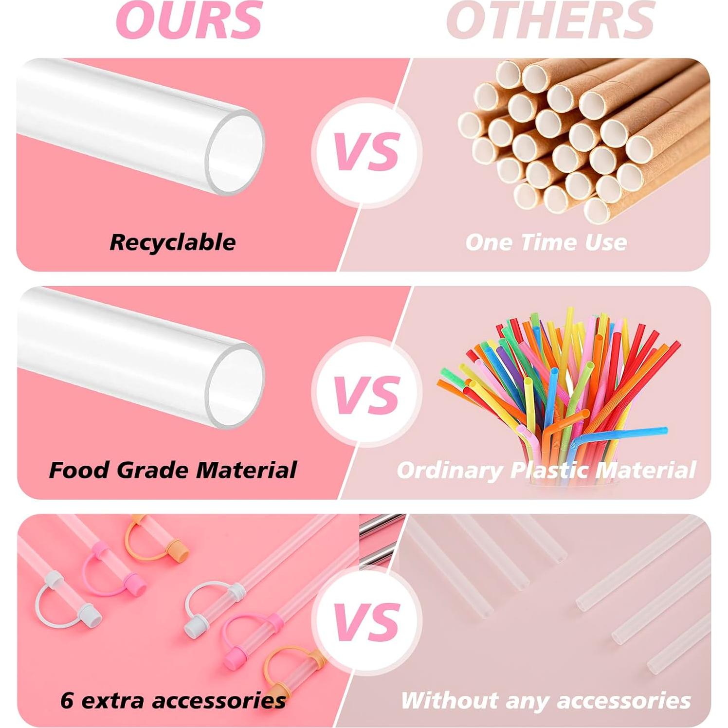 6 Pajitas Reutilizables Jetstop para Taza Stanley 30,48 cm