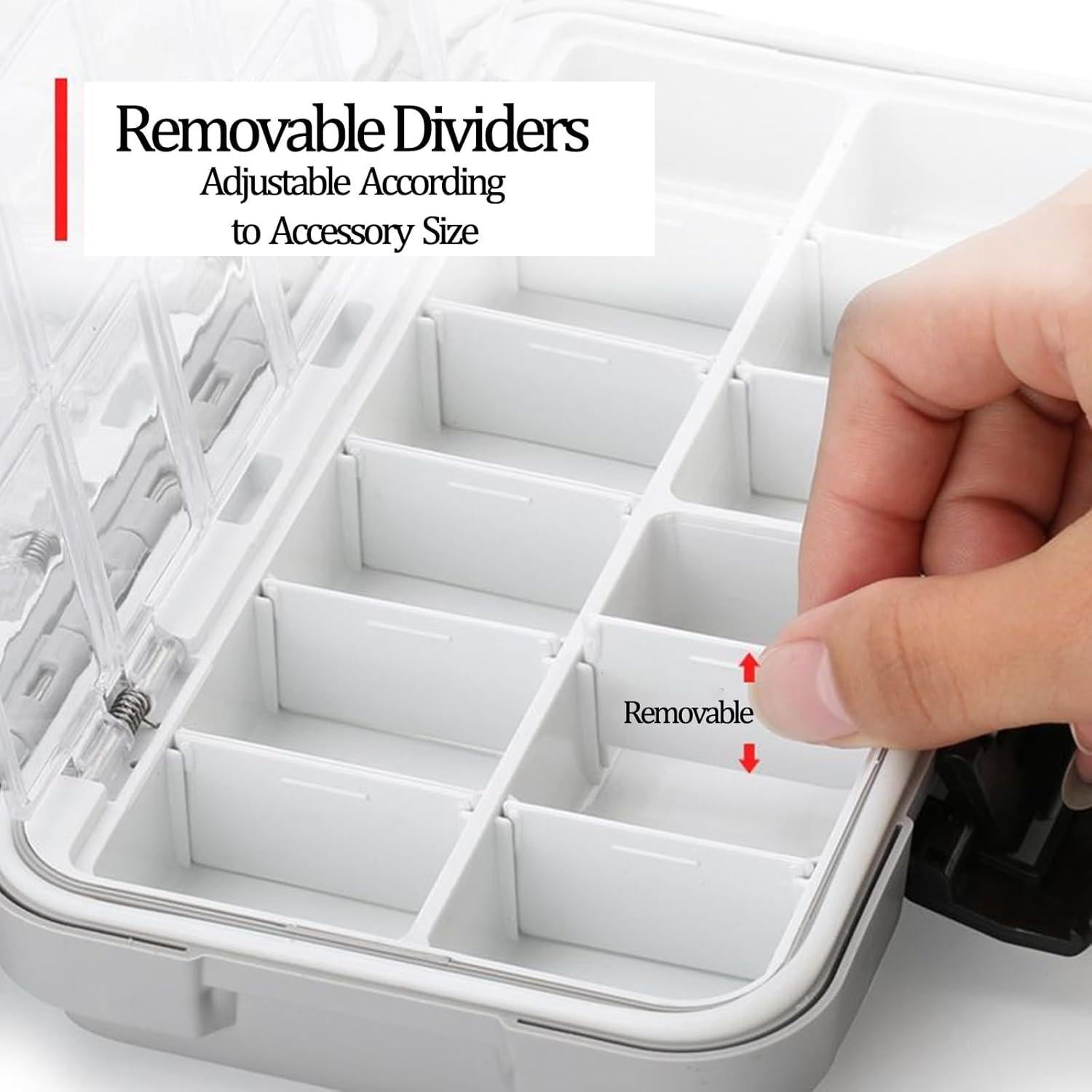 Caja de Cebo para Pesca KEESHINE Doble Cara 15 Divisores