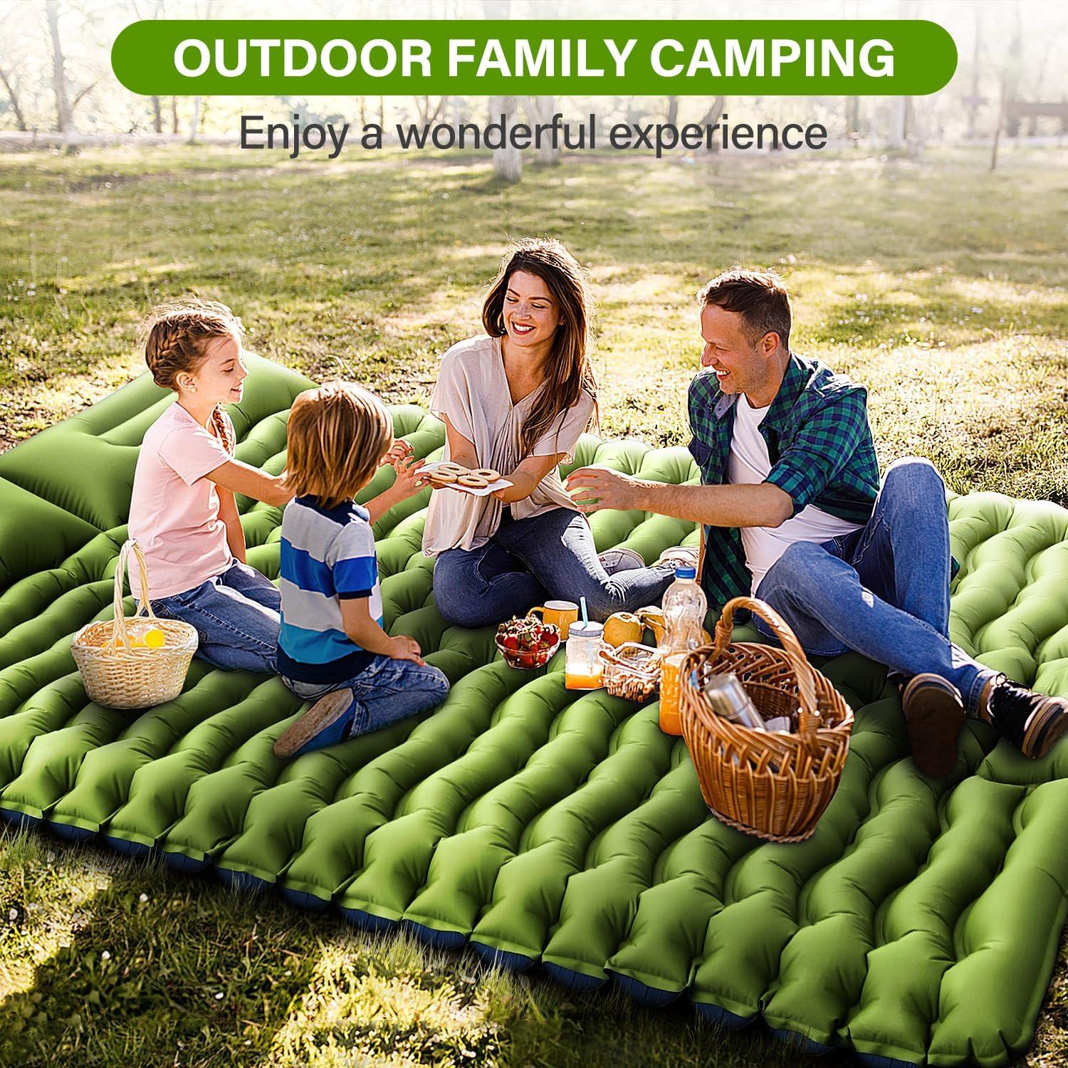 Colchón Inflable Yuzonc 4" Doble Autoinflable para Camping