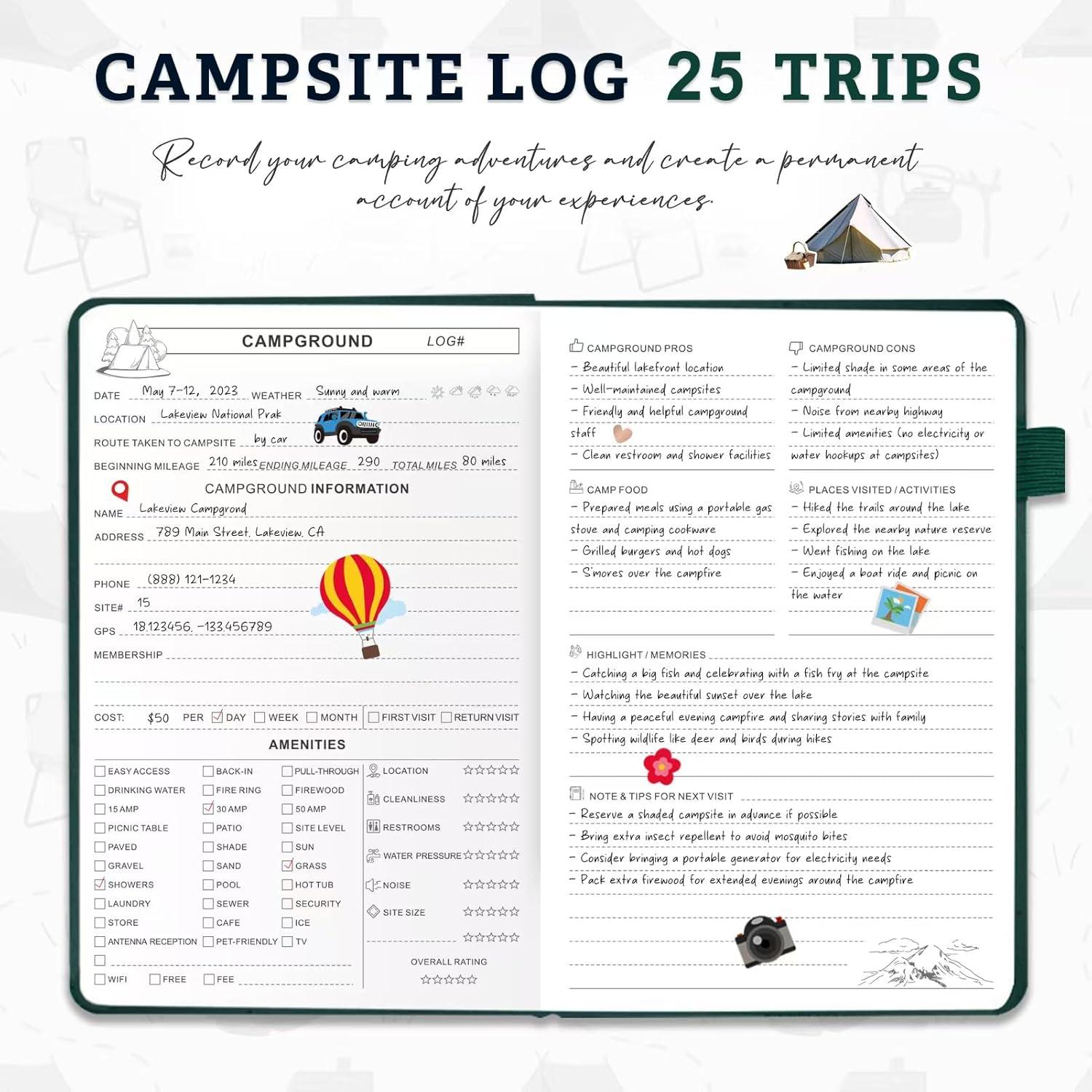 Diario de Camping Zorblinx A5 Verde Pino para Aventuras