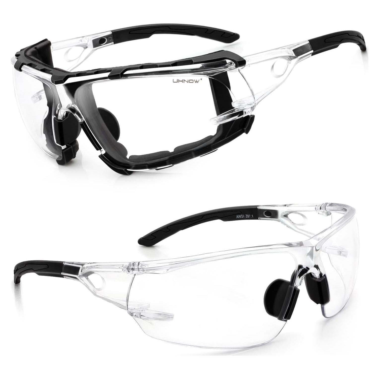 Gafas de Seguridad UKNOW - Antivaho y Espuma Desmontable