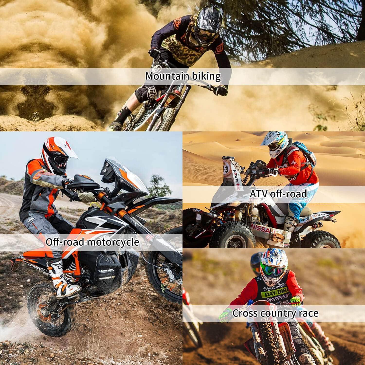 Gafas de Motocross FMY UV400 para Adultos - Negro-Gris