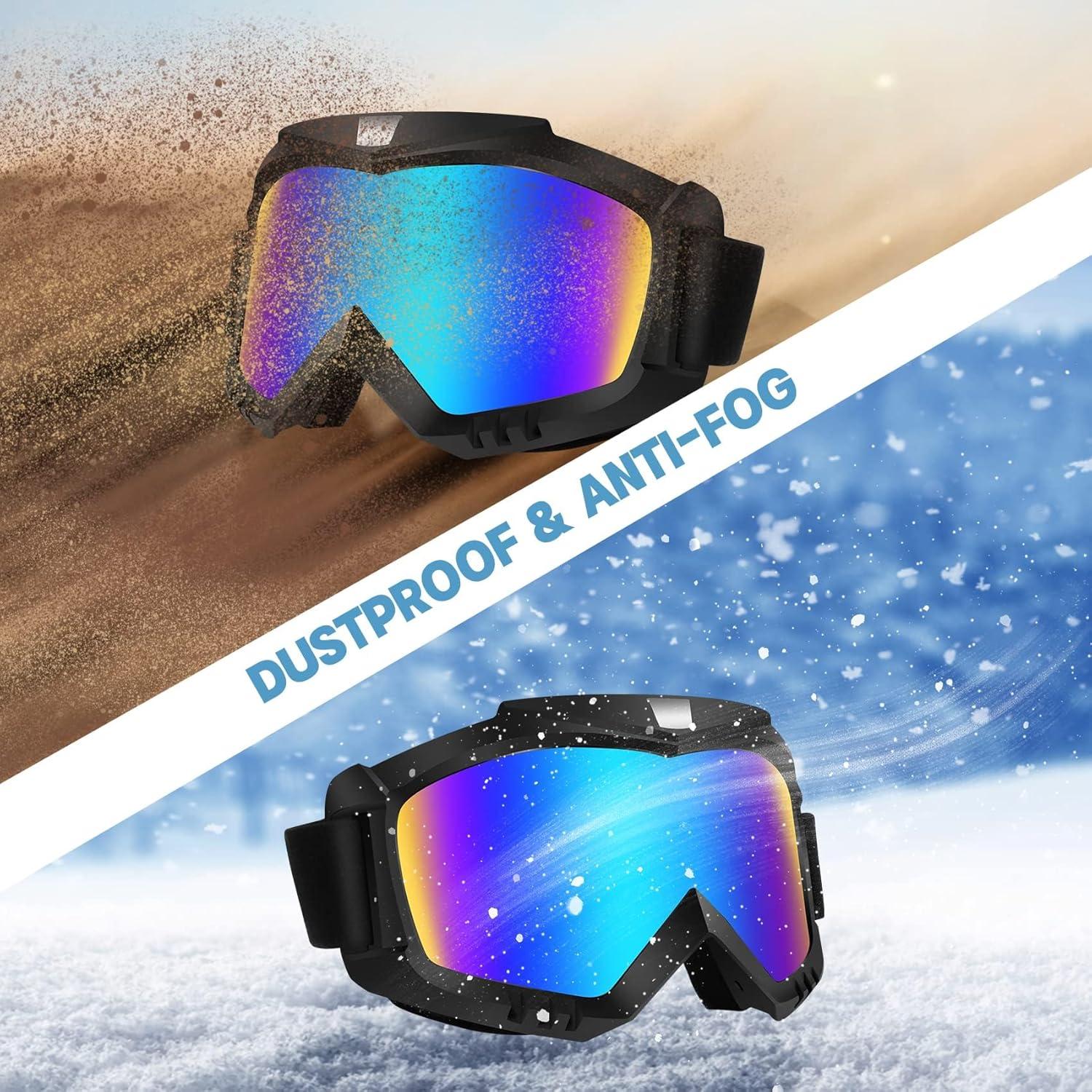 Gafas de Moto Lievermo 2 Pack - Protección UV, Ajustables