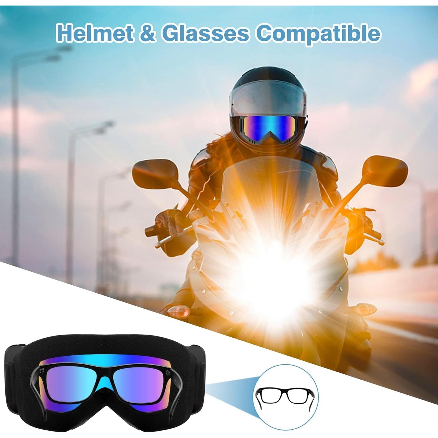 Gafas de Moto Lievermo 2 Pack - Protección UV, Ajustables
