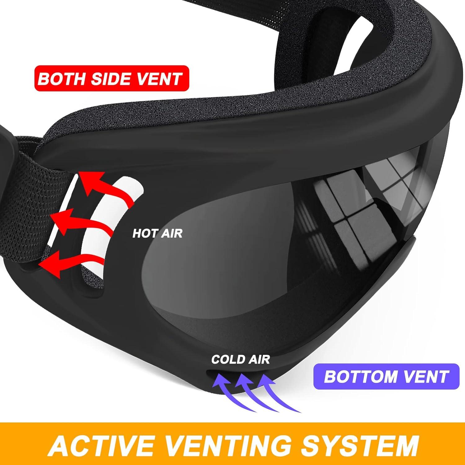 Gafas de Motocicleta OXG 2 Pares Ajustables UV y Polvo