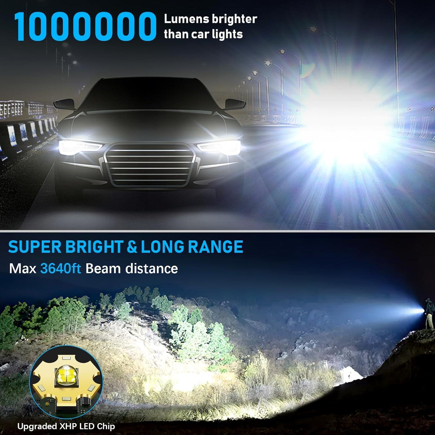 Linterna LED Alifa ZZ-666 1000000LM 5 Modos Impermeable