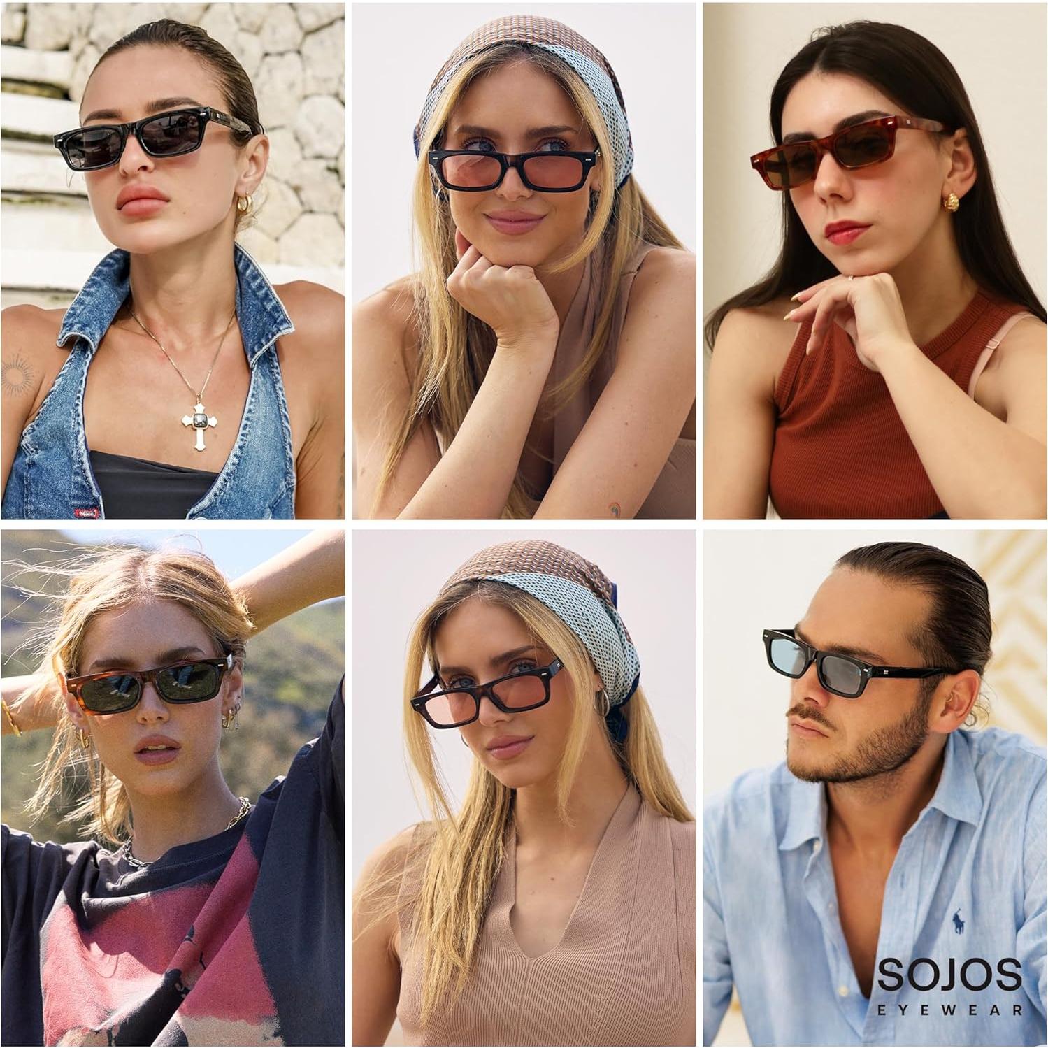 Gafas de sol polarizadas SOJOS SJ2379 unisex retro UV400