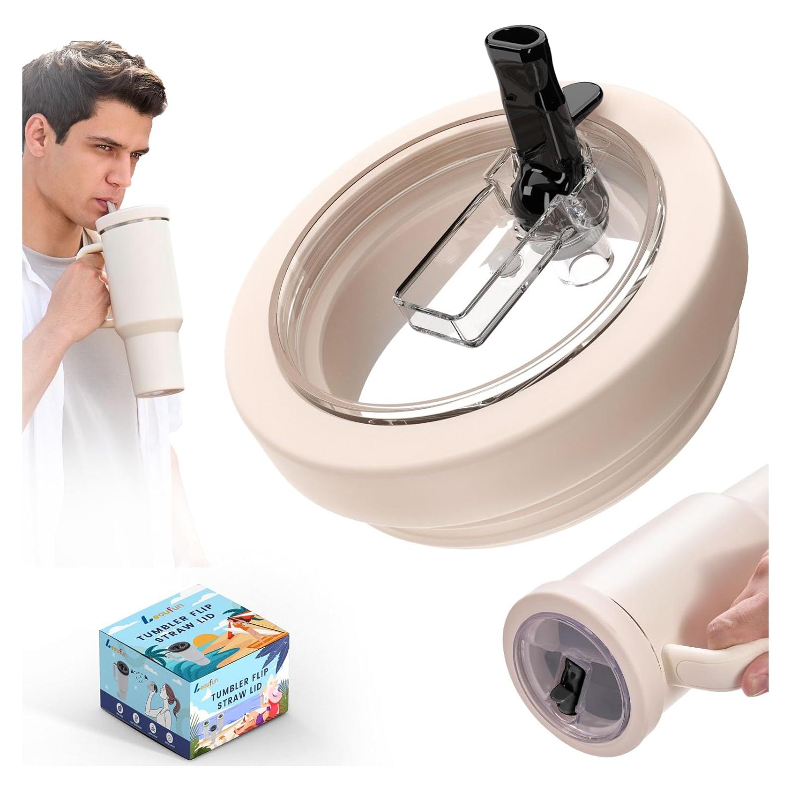 Tapa de Silicona Flip para Stanley Quencher 40 oz - Crema