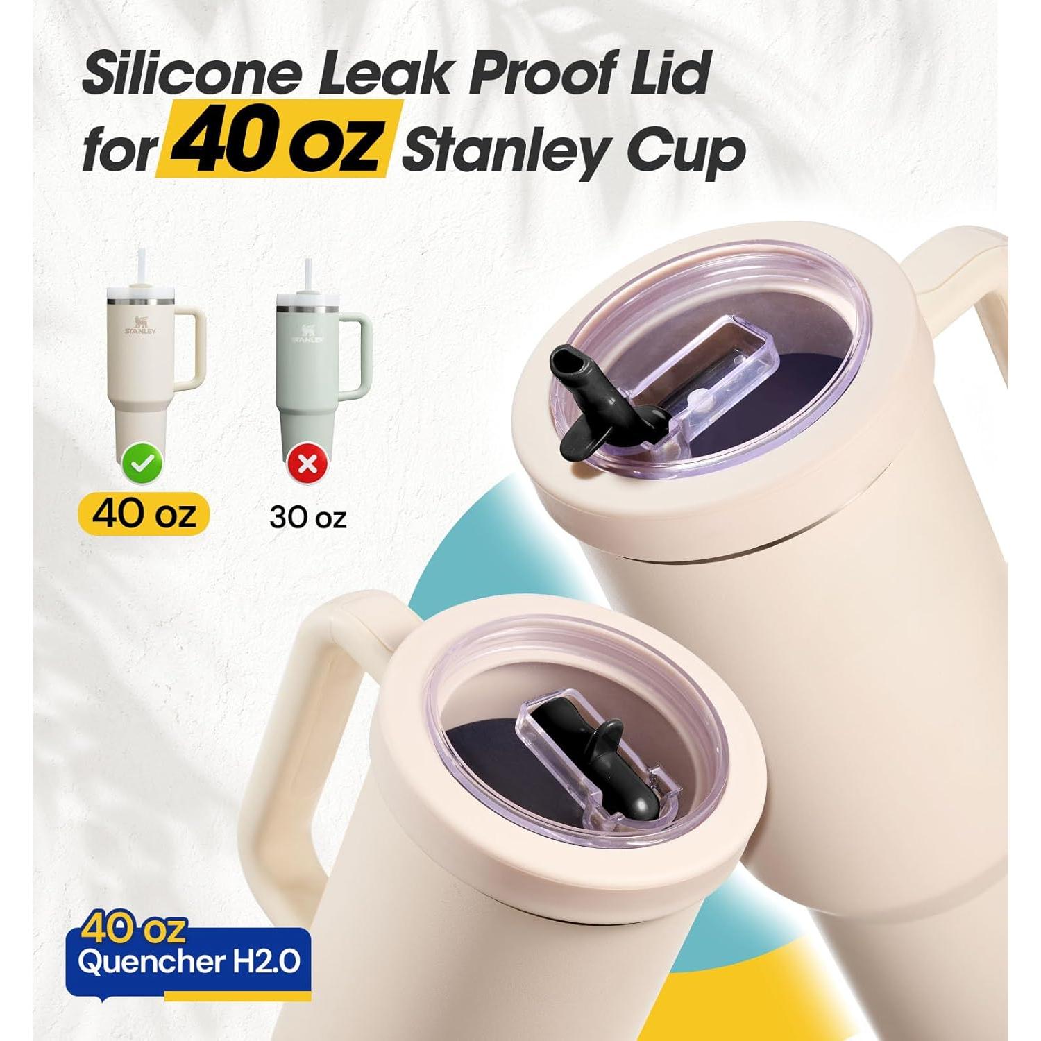 Tapa de Silicona Flip para Stanley Quencher 40 oz - Crema