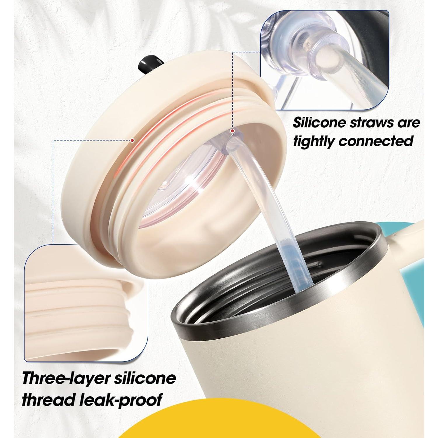 Tapa de Silicona Flip para Stanley Quencher 40 oz - Crema