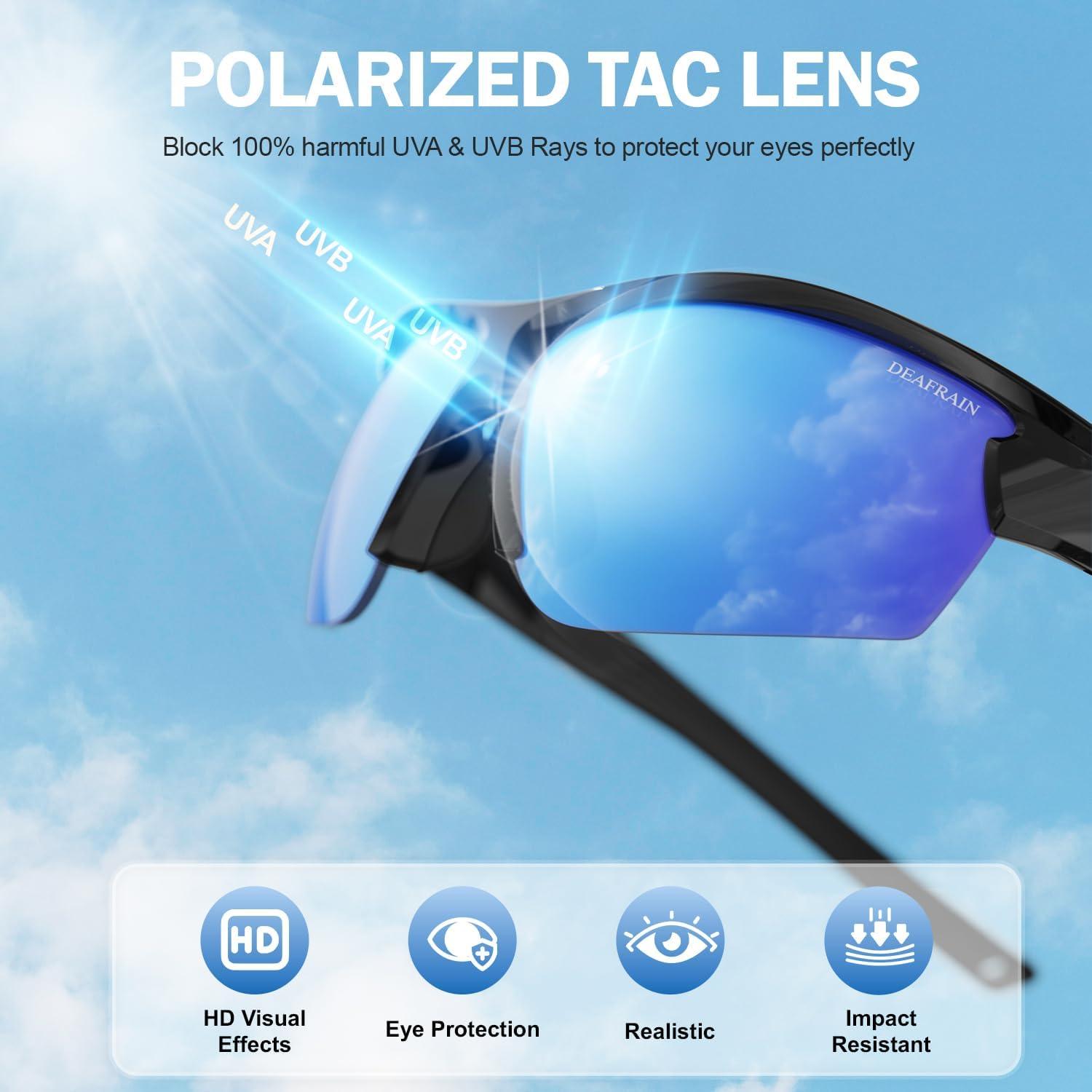 Gafas de Sol Polarizadas DEAFRAIN TR90 para Deportes