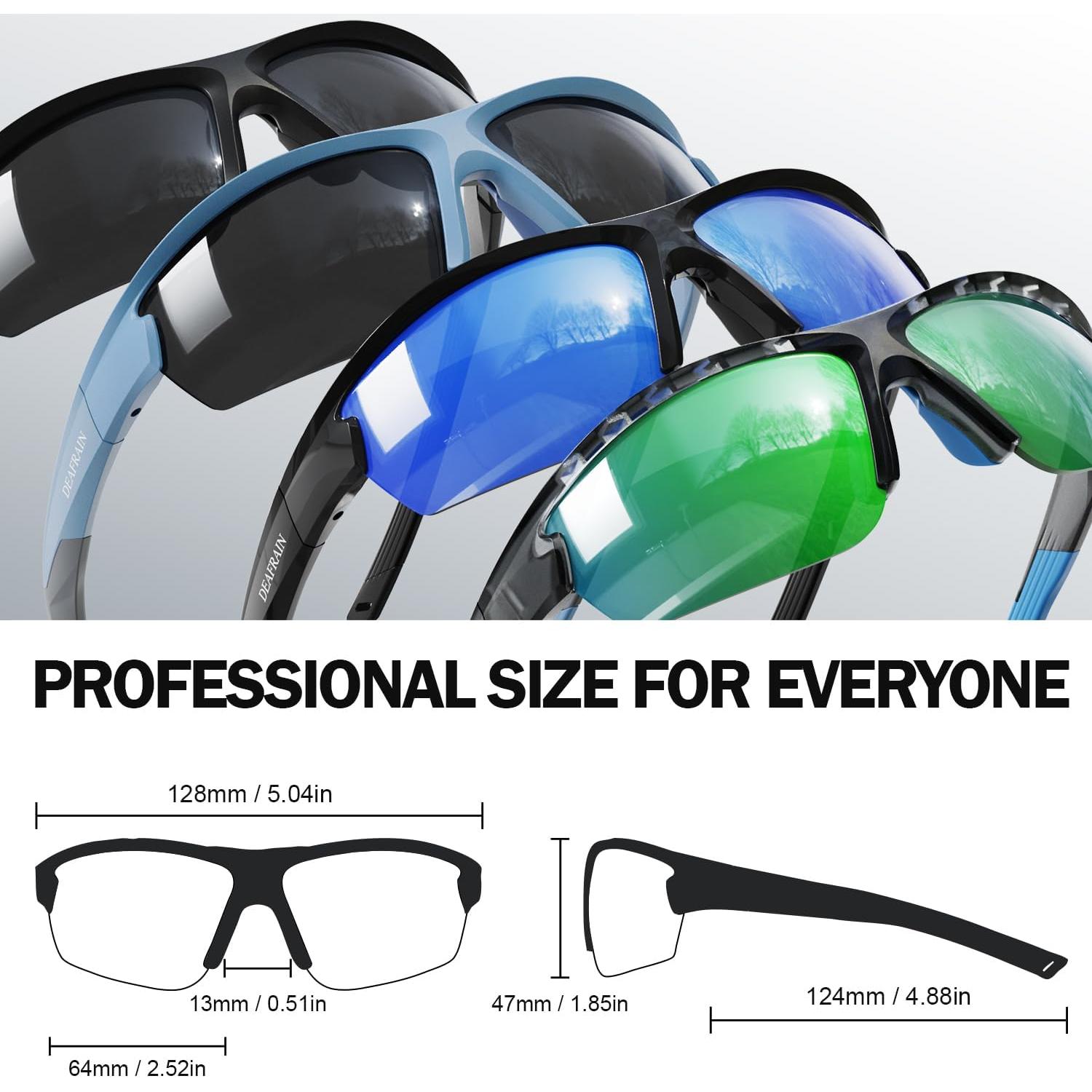 Gafas de Sol Polarizadas DEAFRAIN TR90 para Deportes