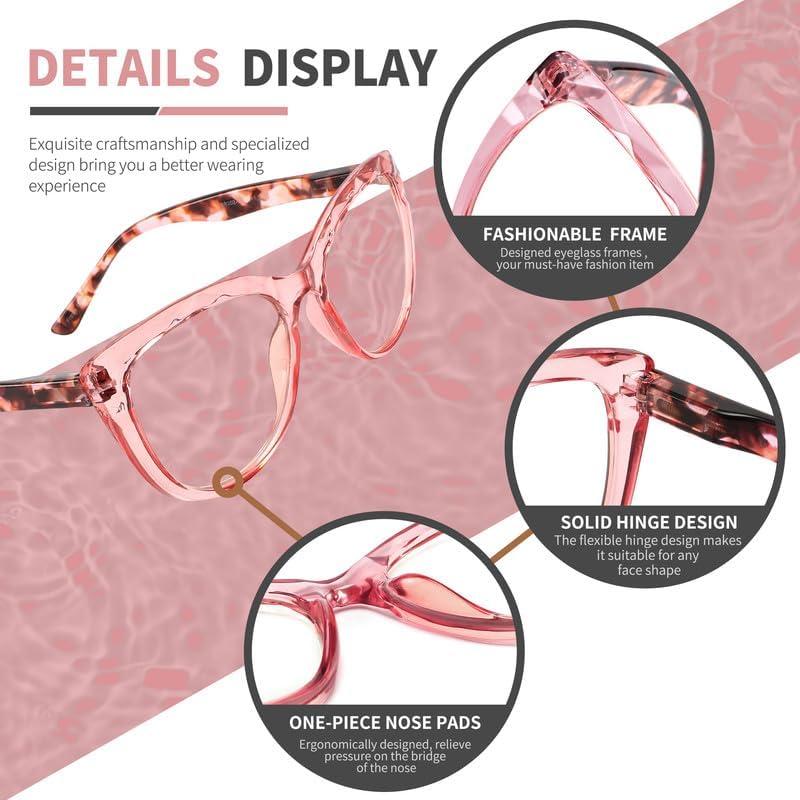 Paquete de 4 Gafas de Lectura Yuluki +1.0 Luz Azul UV400