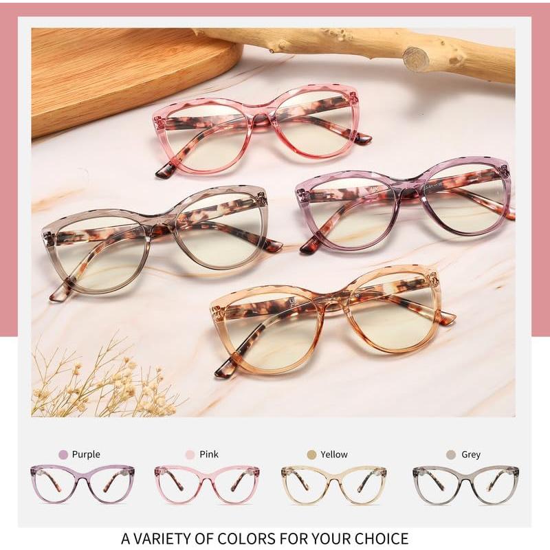 Paquete de 4 Gafas de Lectura Yuluki +1.0 Luz Azul UV400