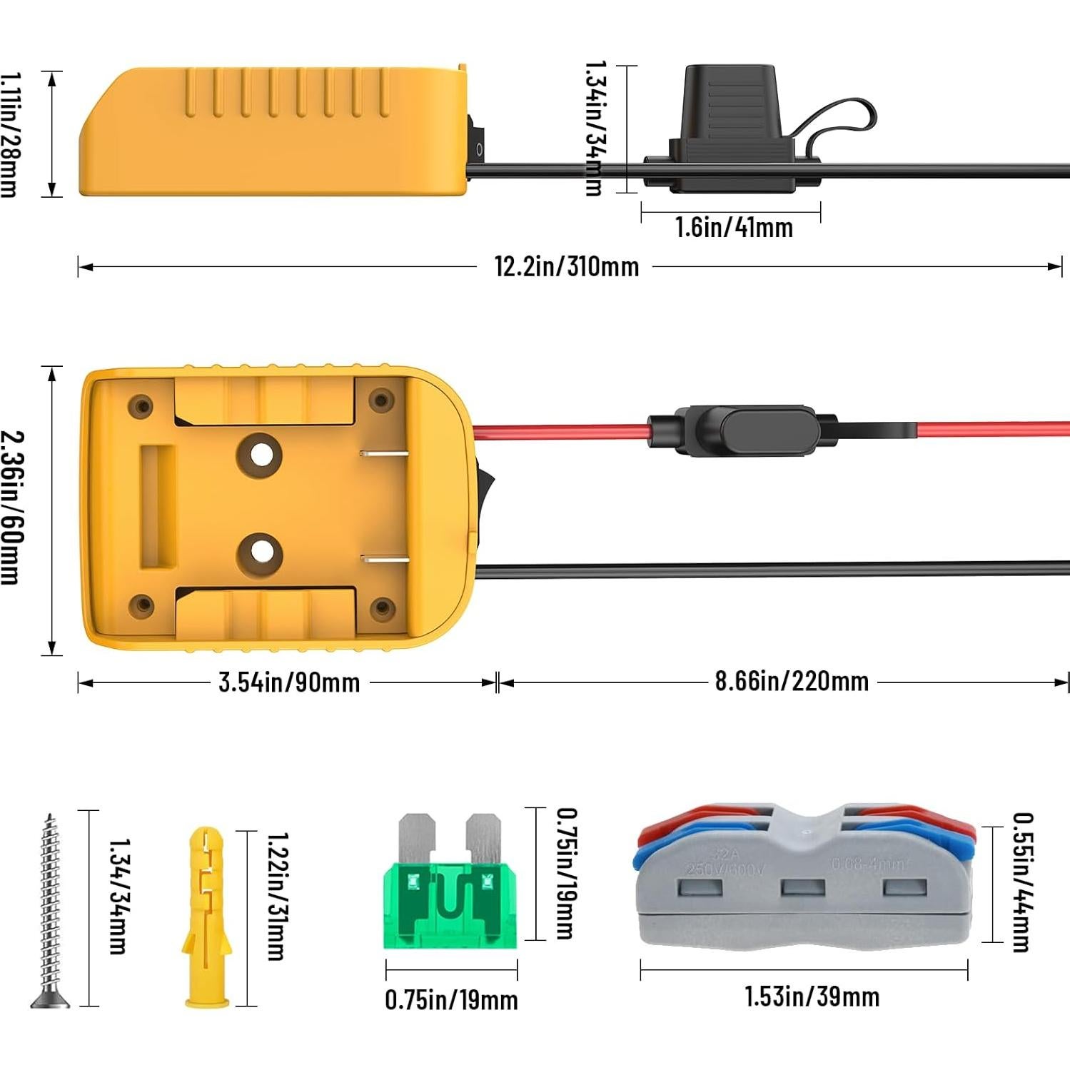 Adaptador de Batería Azocek 20V para Juguetes RC