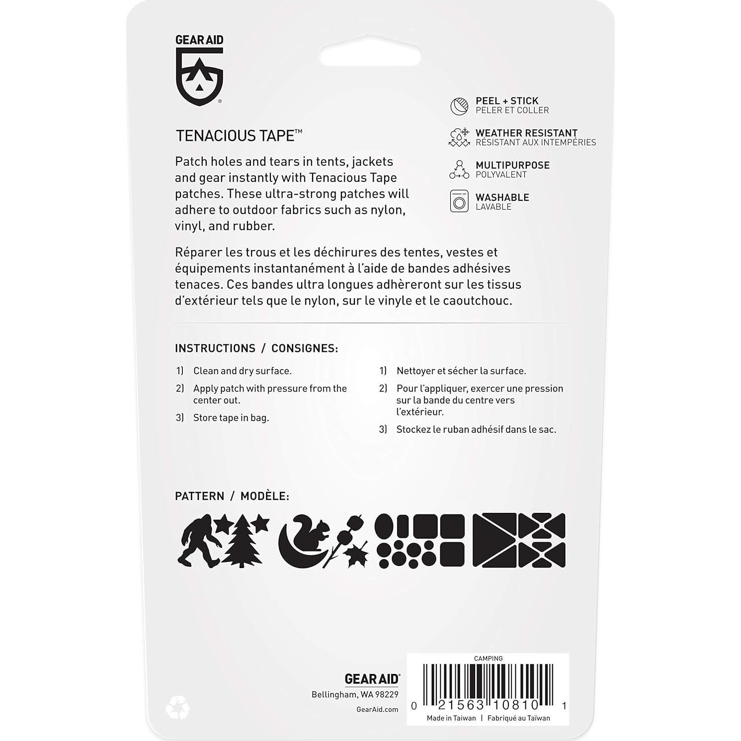 Parche Tenaz Gear Aid 50.8 cm para Reparación de Ropa