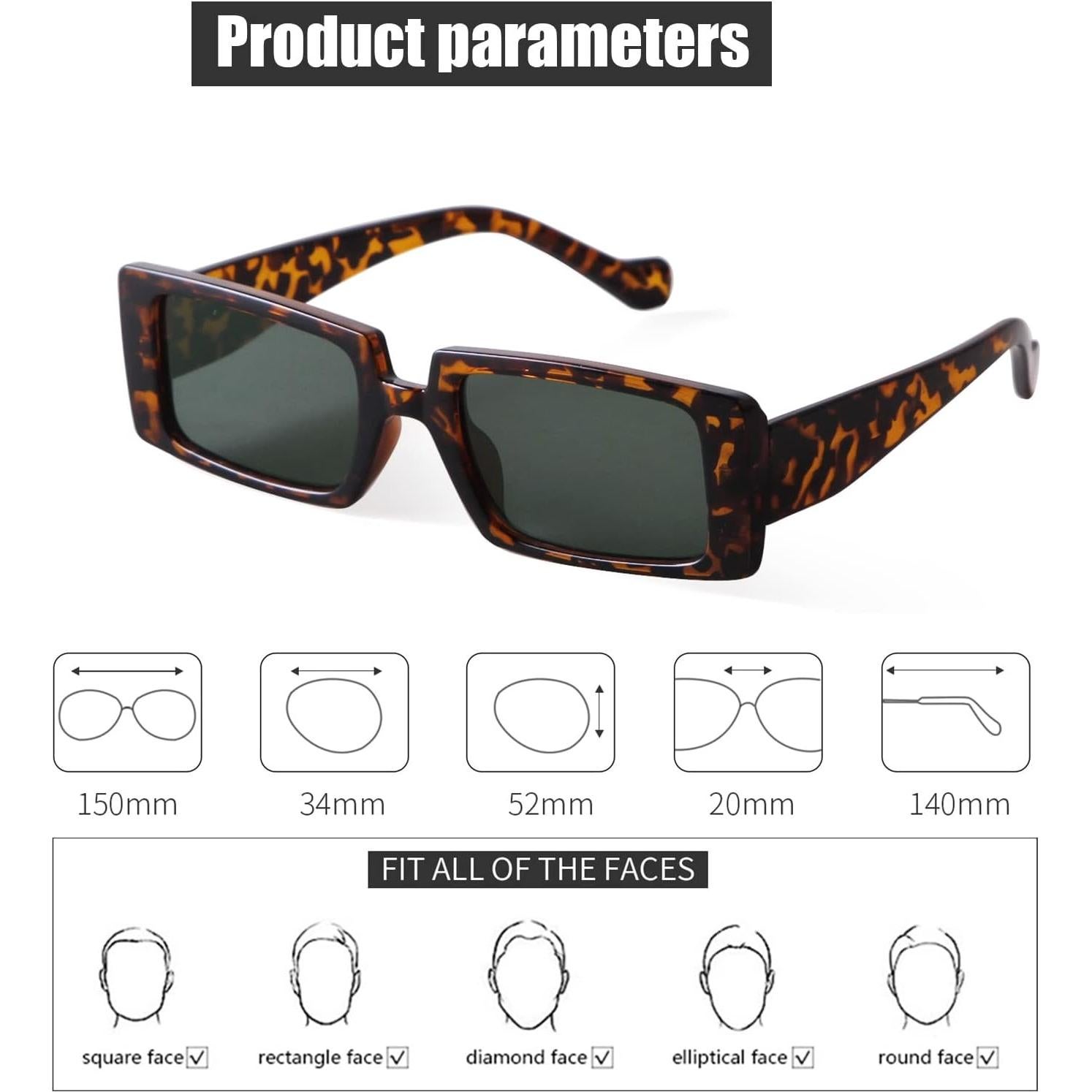 Gafas de Sol Retro GIFIORE UV400 - Paquete de 2 Colores