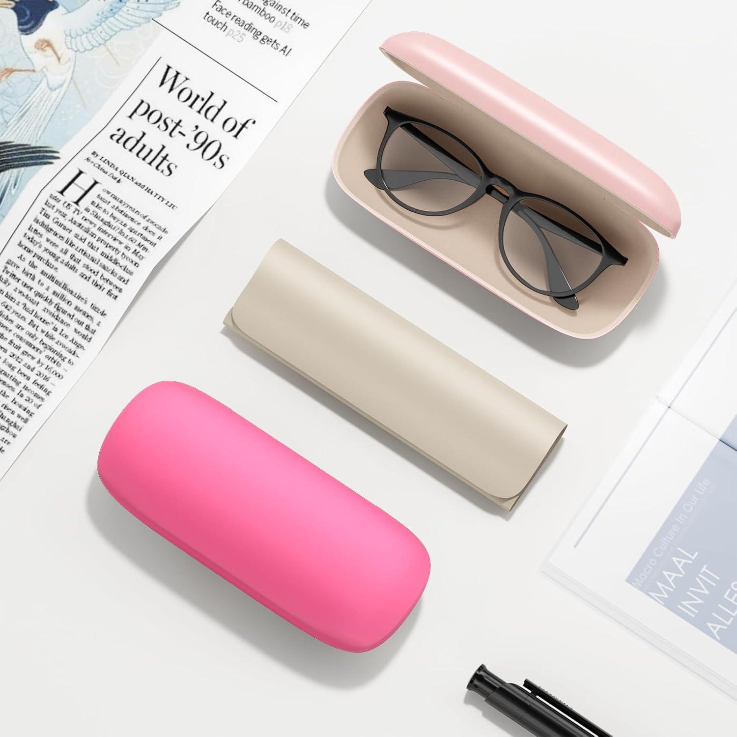 Estuche Duro para Gafas Unisex con Paño de Limpieza