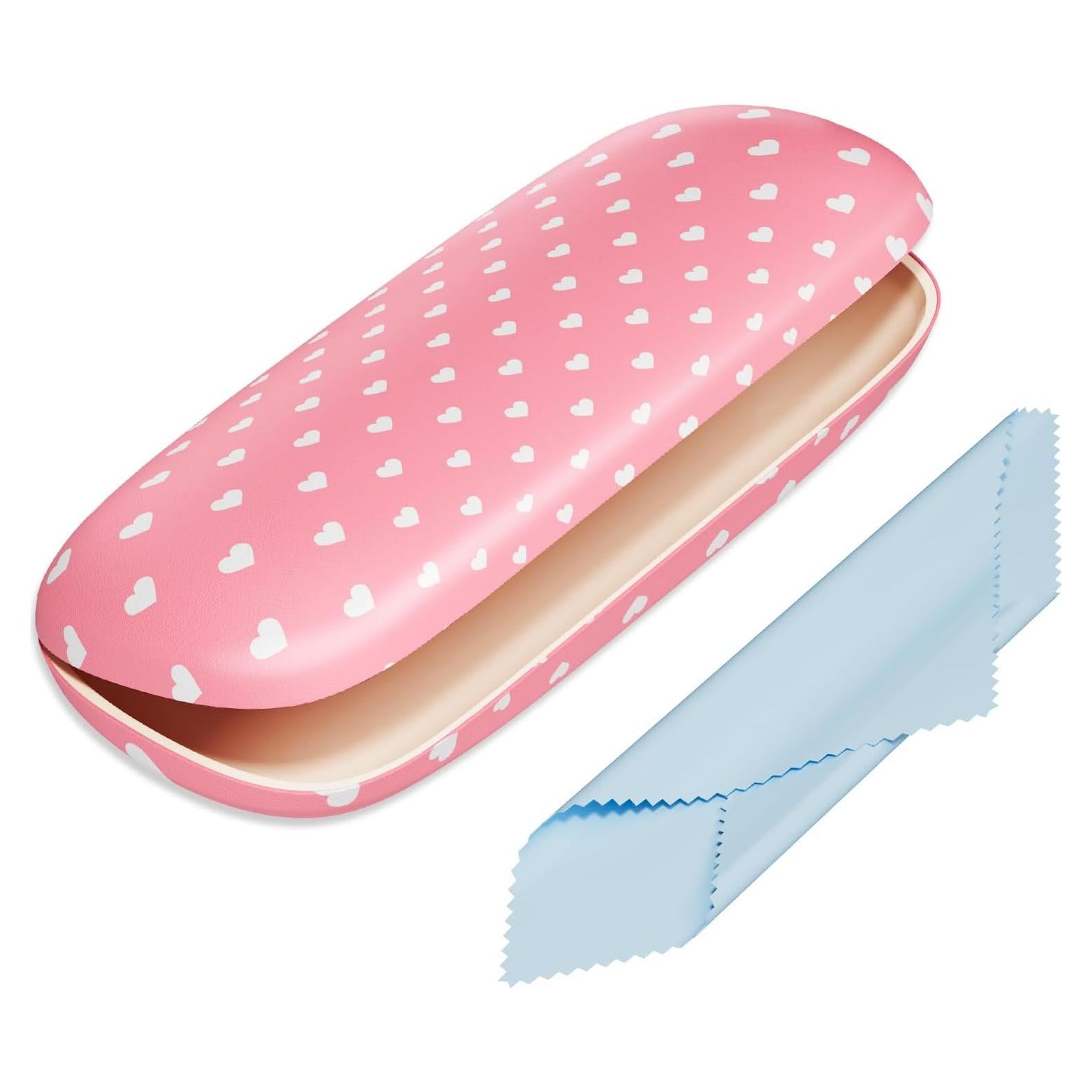 Estuche Duro para Gafas Corazón Rosa - Unisex, Protección