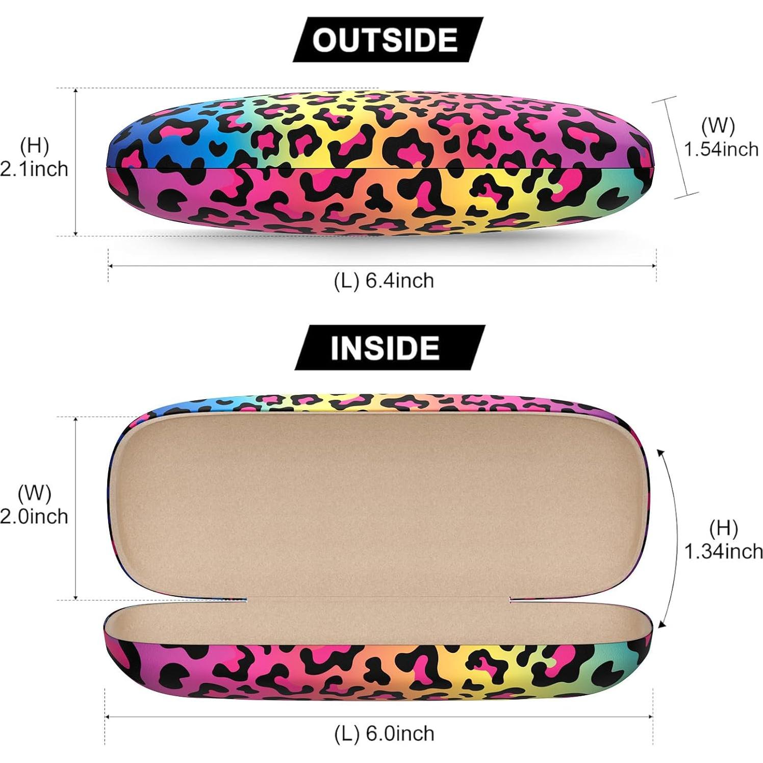 Estuche Duro para Gafas Leopardo Colorido - Universal