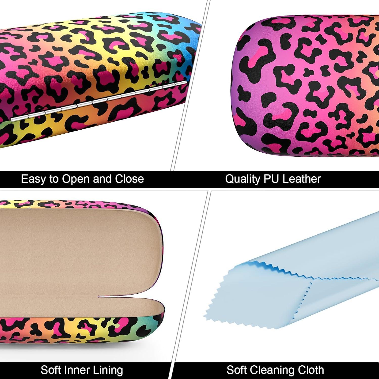 Estuche Duro para Gafas Leopardo Colorido - Universal