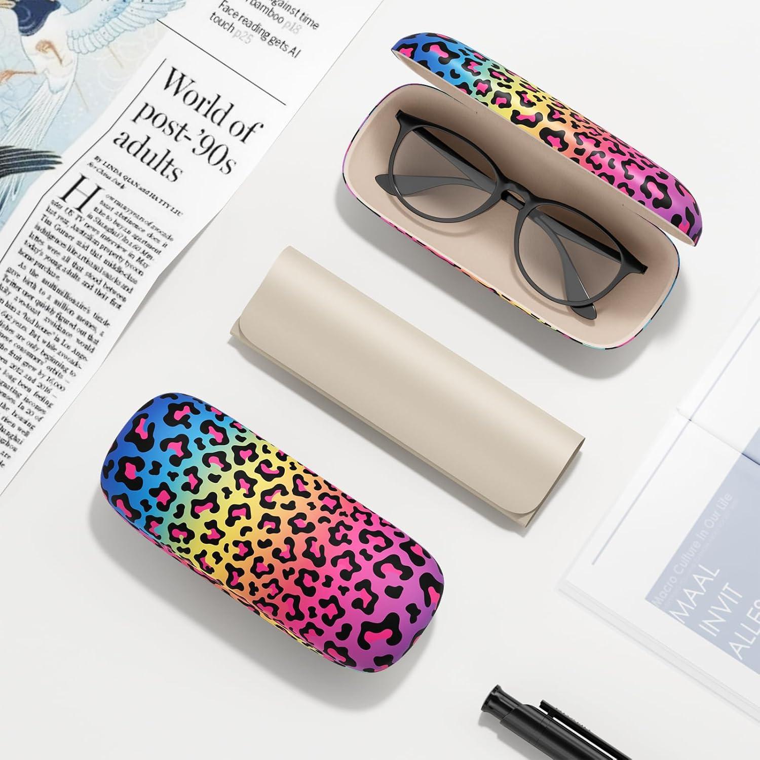 Estuche Duro para Gafas Leopardo Colorido - Universal
