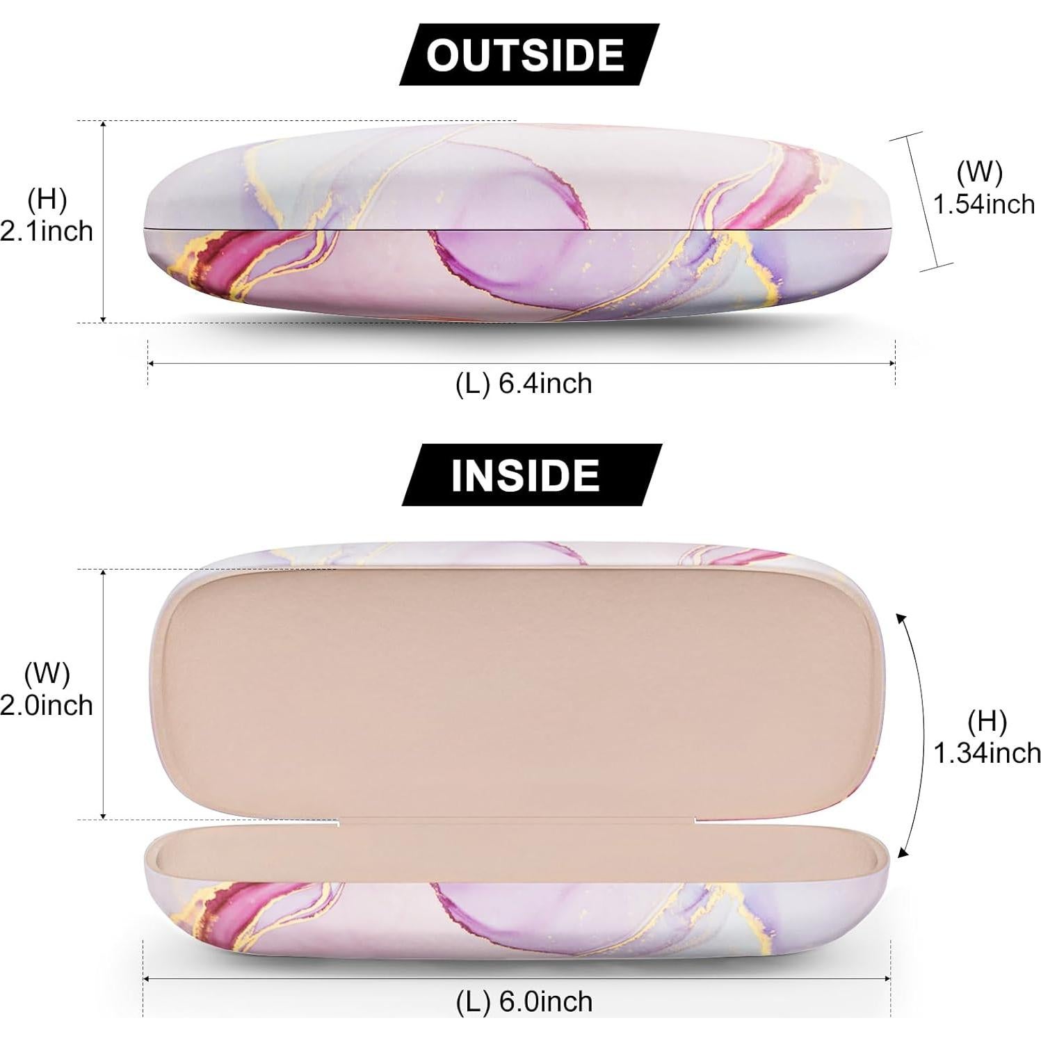 Estuche para Gafas Concha Dura Mármol Rosa Unisex