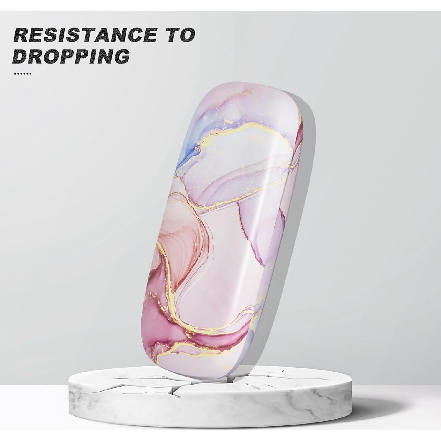 Estuche para Gafas Concha Dura Mármol Rosa Unisex