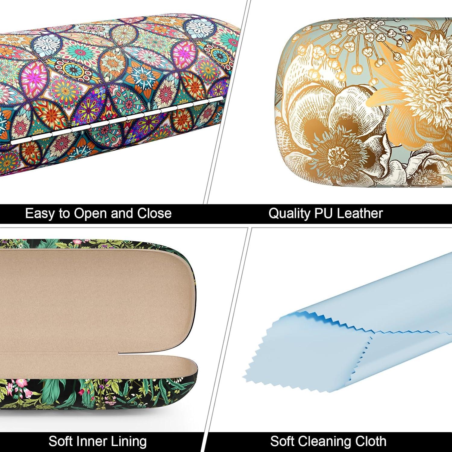 Estuche Duro para Gafas Unisex con Paño de Limpieza