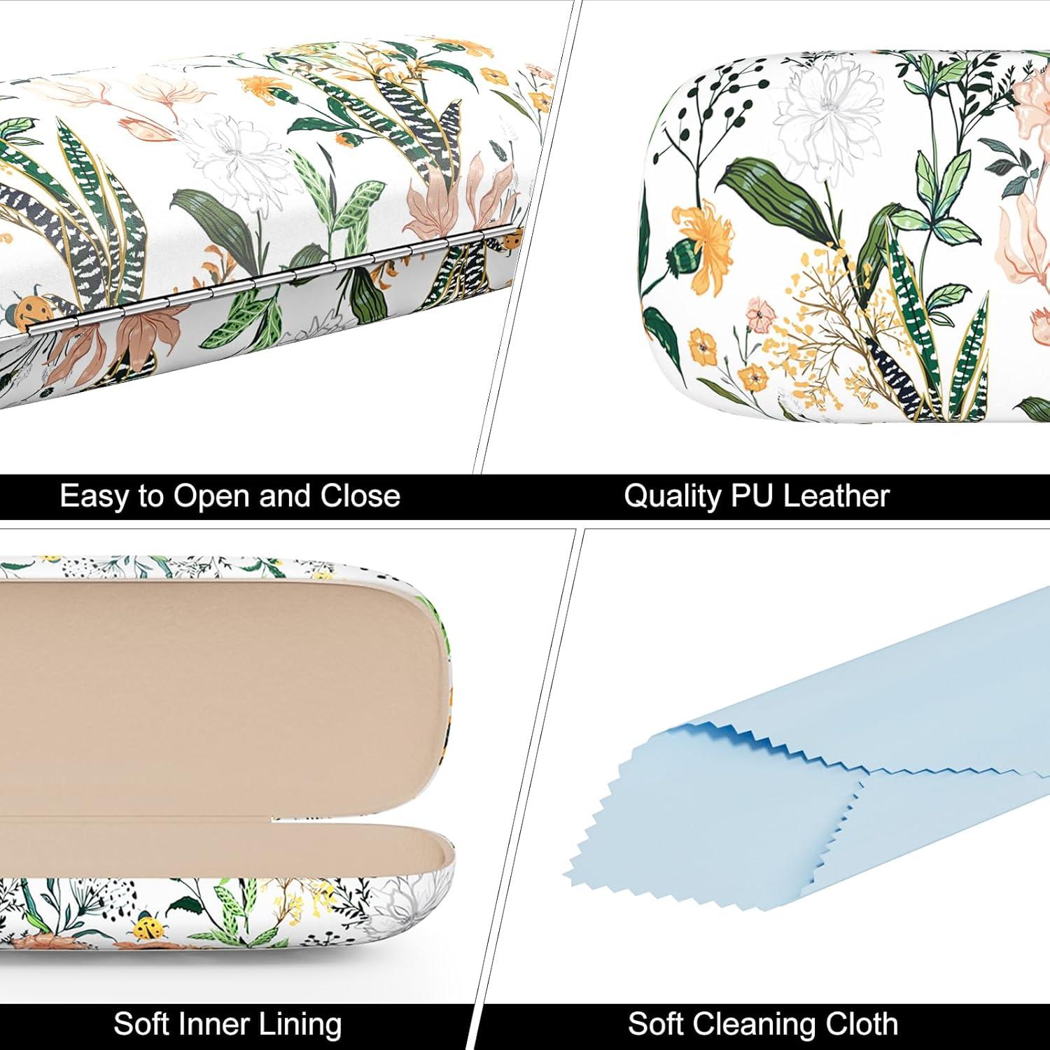 Estuche Duro para Gafas - Unisex - Flores Coloridas