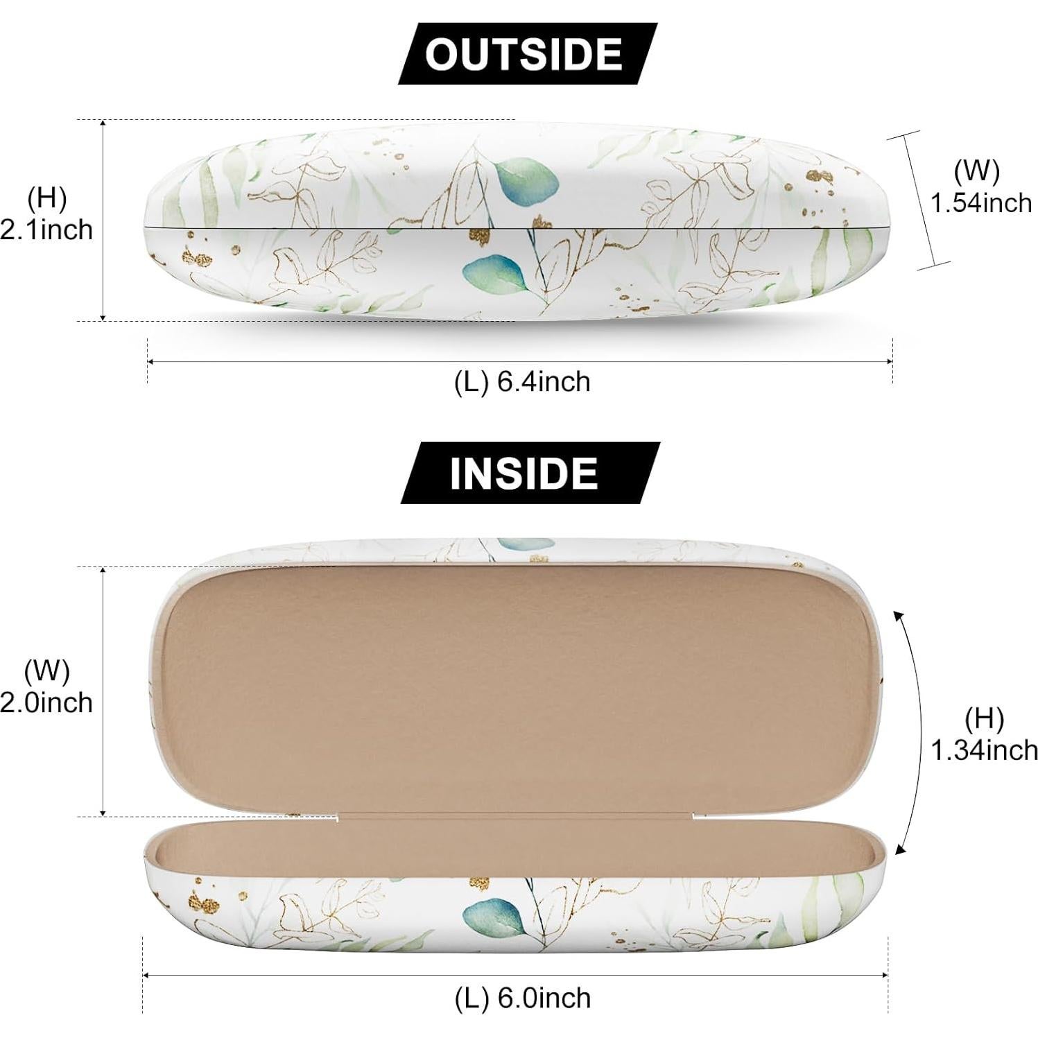 Estuche Duro para Gafas Unisex con Paño de Limpieza