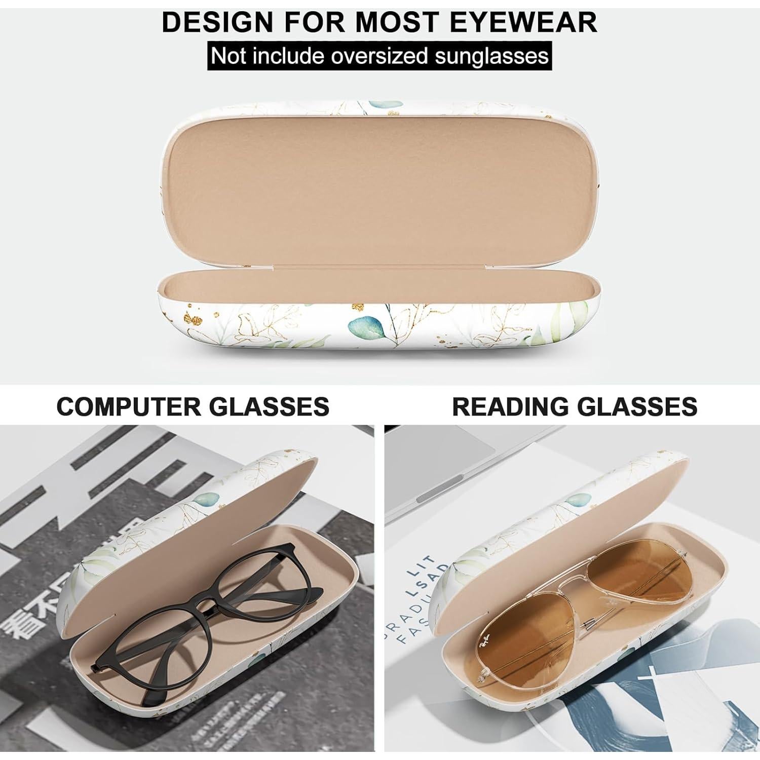 Estuche Duro para Gafas Unisex con Paño de Limpieza
