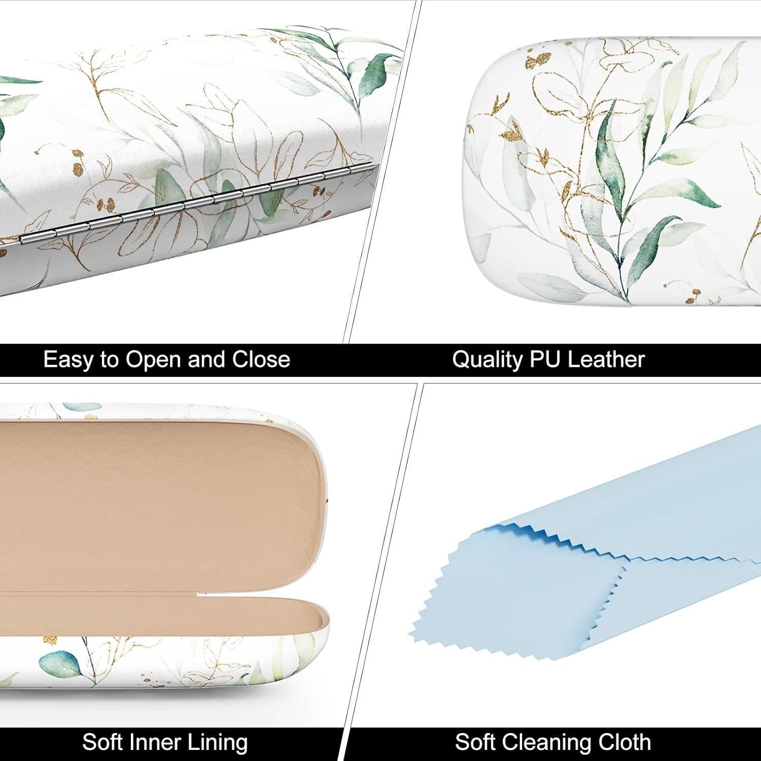 Estuche Duro para Gafas Unisex con Paño de Limpieza