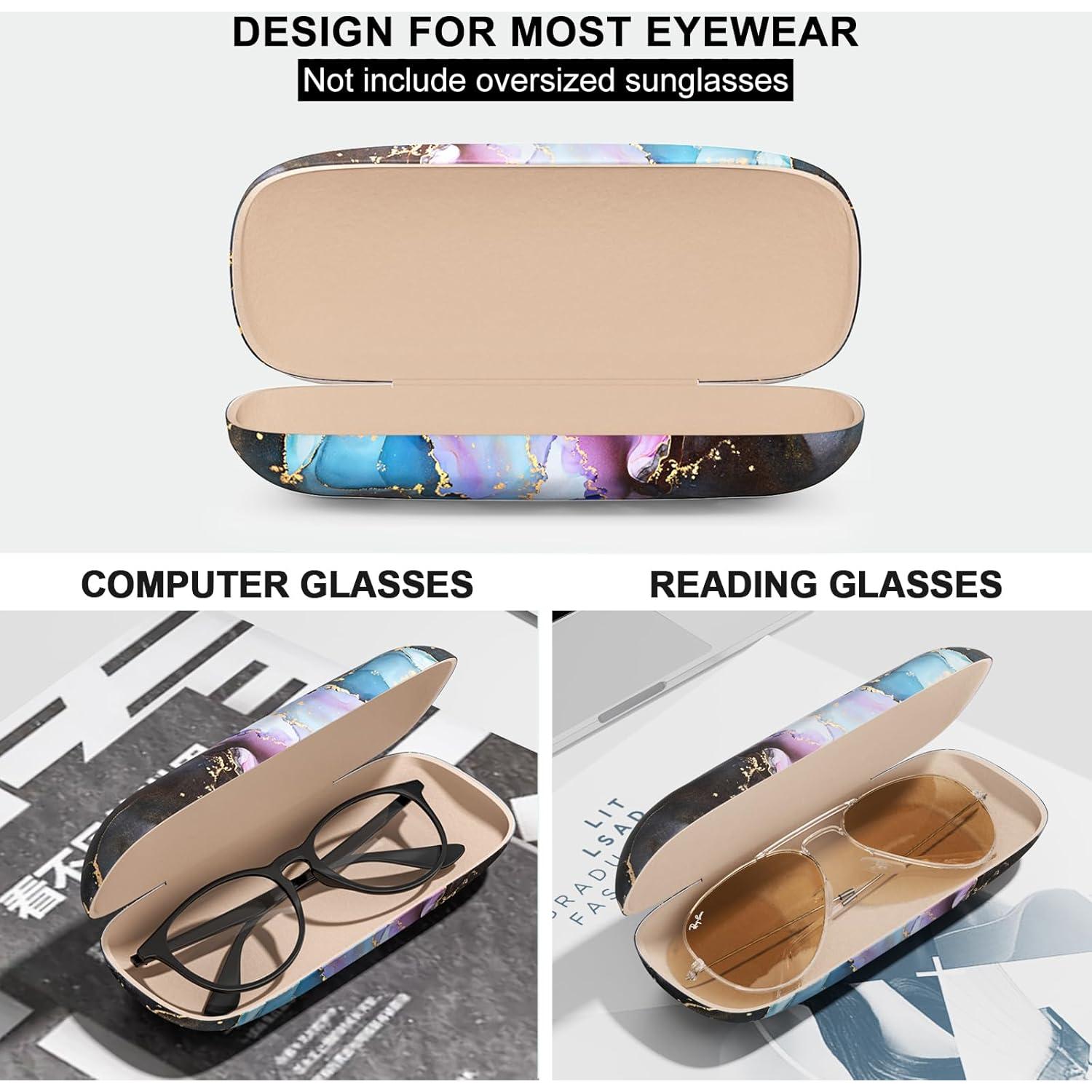 Estuche Duro para Gafas Unisex Mármol Colorido con Paño