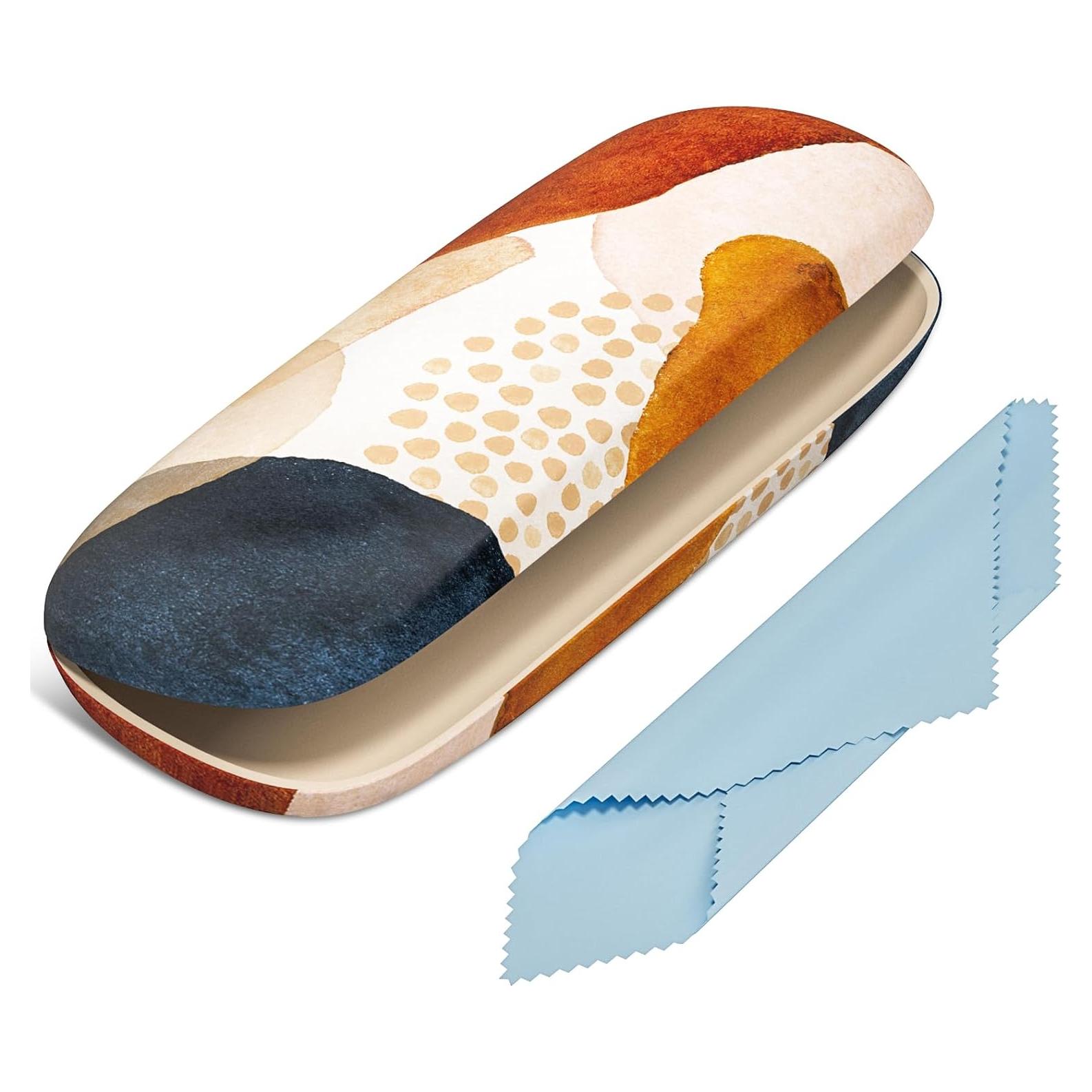 Estuche Duro para Gafas Manchas Abstractas con Paño