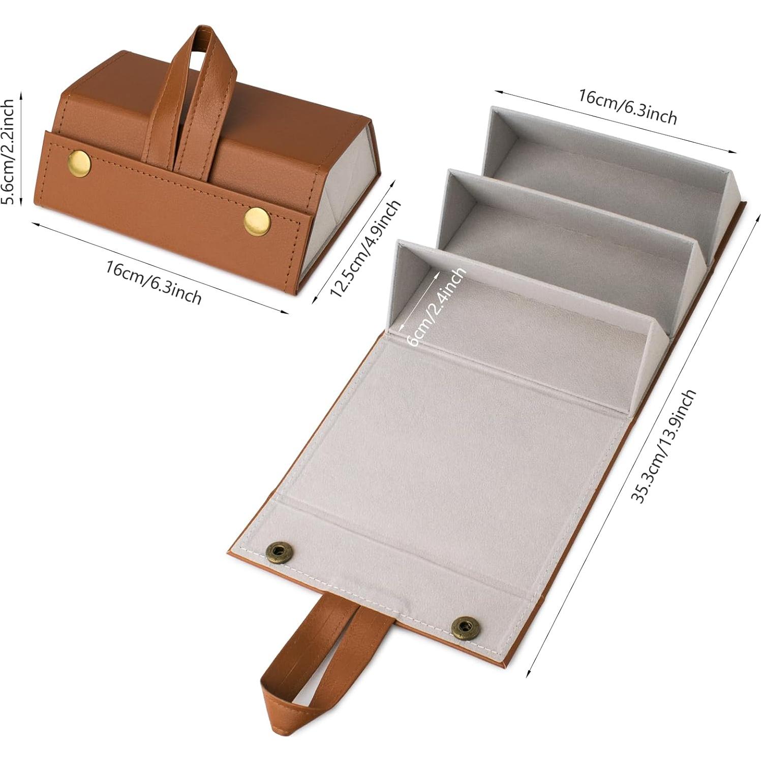 Estuche Plegable para Gafas de Sol - Marrón - Organizador Multifuncional