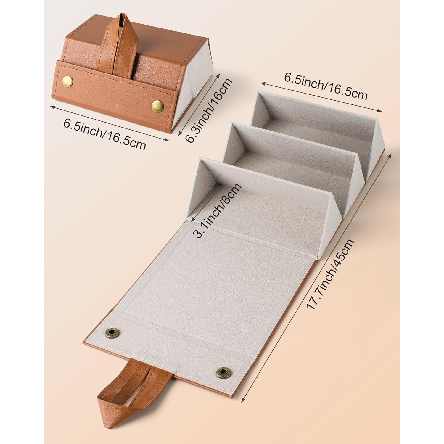 Estuche Plegable para Gafas de Sol - Marrón - 16.5x15.5 cm