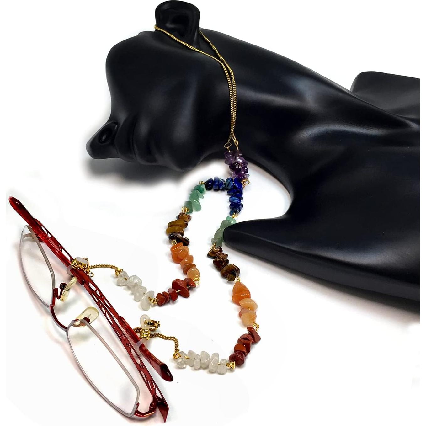 Cadena para Gafas ALBATROSART con Cuentas de Piedra Natural