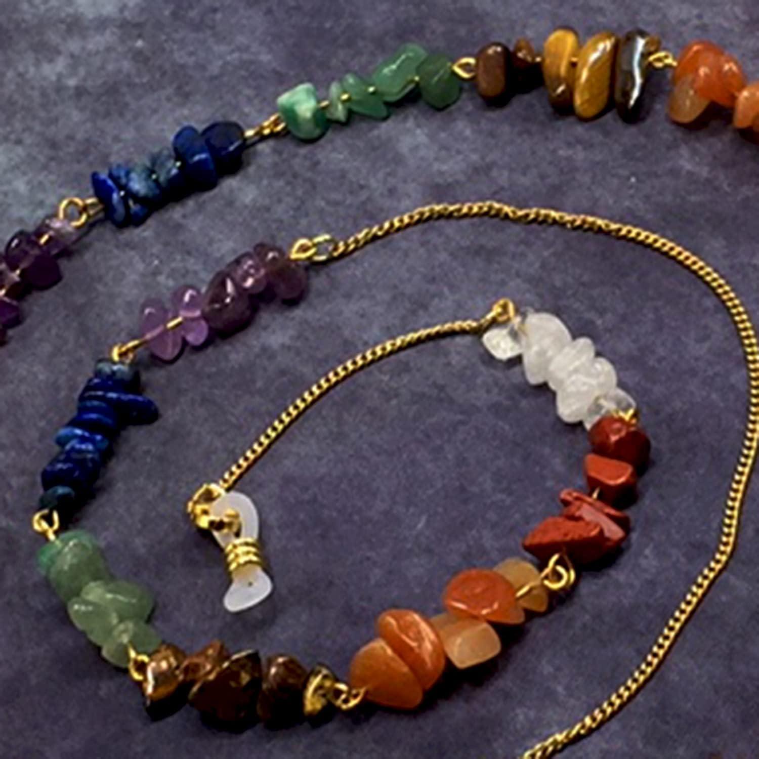 Cadena para Gafas ALBATROSART con Cuentas de Piedra Natural