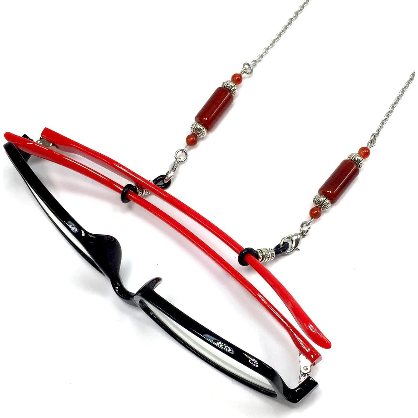 Cadena para Gafas ALBATROSART con Cuentas de Piedra Natural