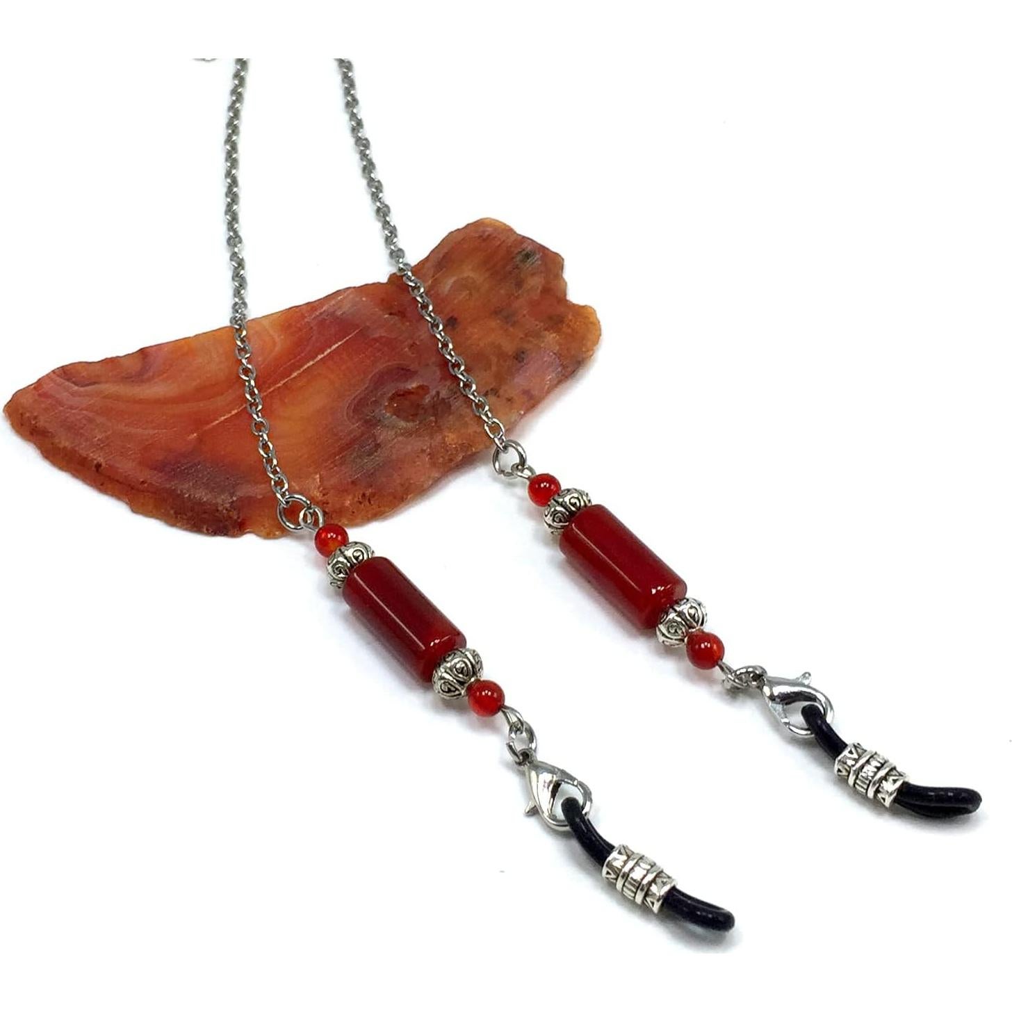 Cadena para Gafas ALBATROSART con Cuentas de Piedra Natural