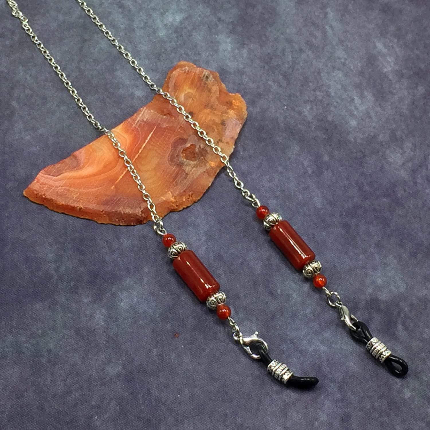 Cadena para Gafas ALBATROSART con Cuentas de Piedra Natural