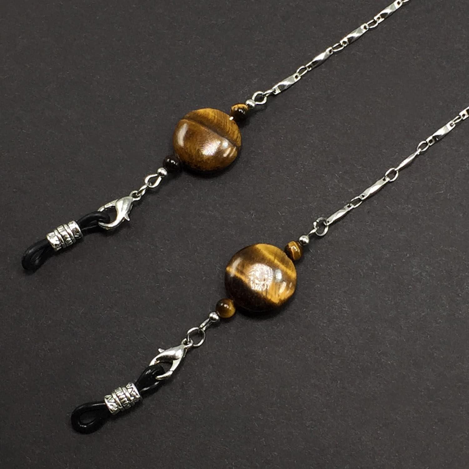 Cadena para Gafas ALBATROSART con Cuentas de Piedra Natural