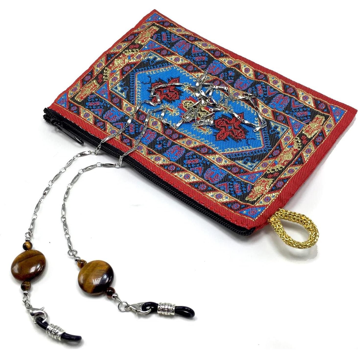 Cadena para Gafas ALBATROSART con Cuentas de Piedra Natural