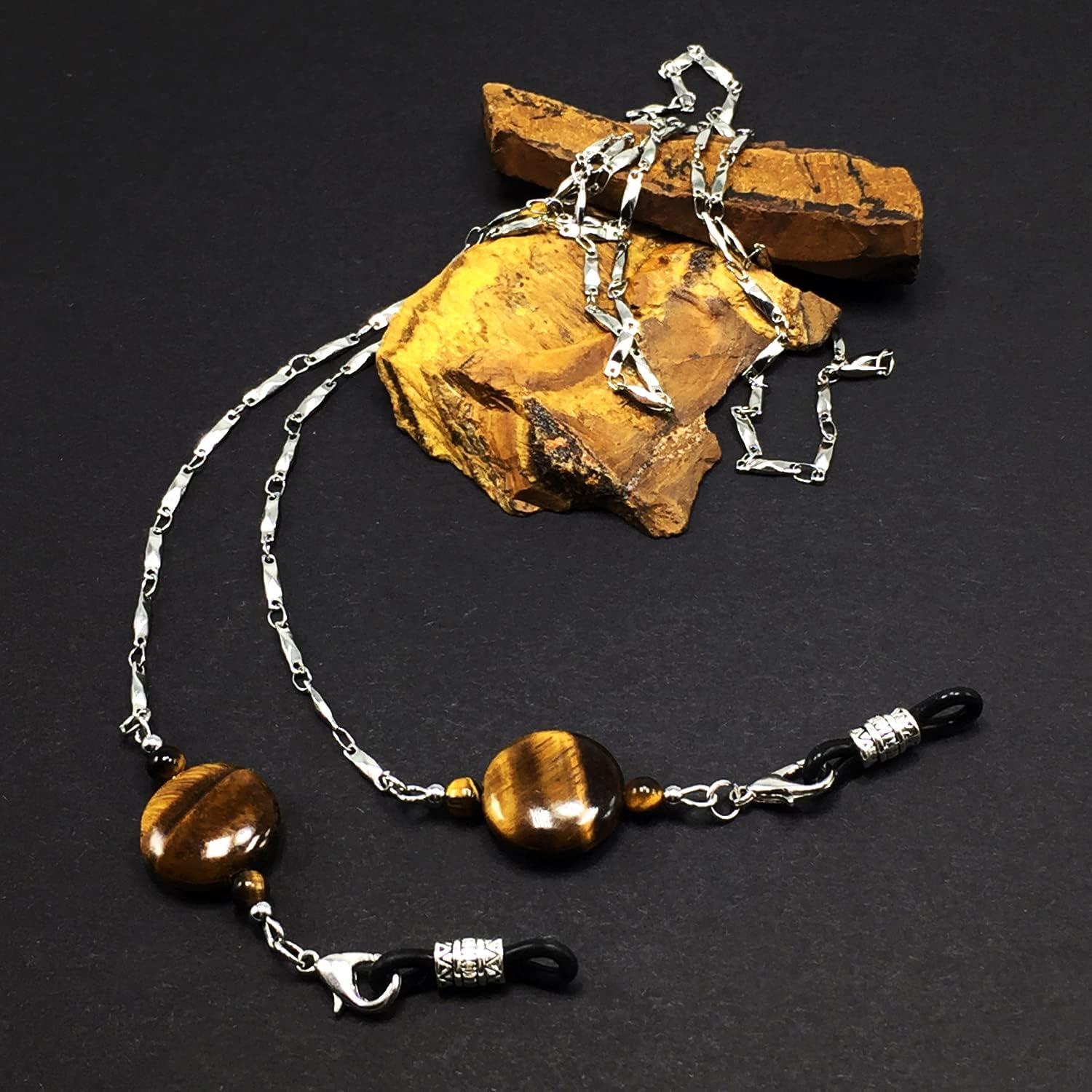 Cadena para Gafas ALBATROSART con Cuentas de Piedra Natural