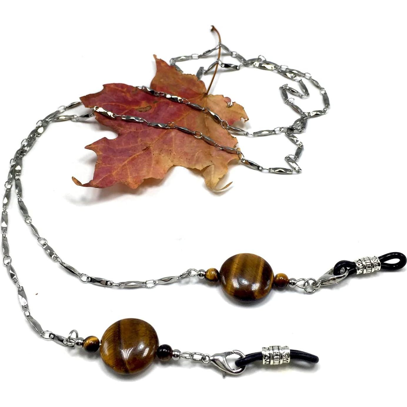 Cadena para Gafas ALBATROSART con Cuentas de Piedra Natural