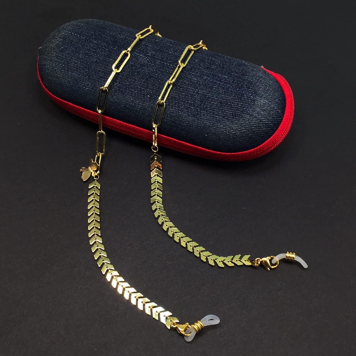 Cadena para Gafas ALBATROSART con Cuentas de Piedra Natural