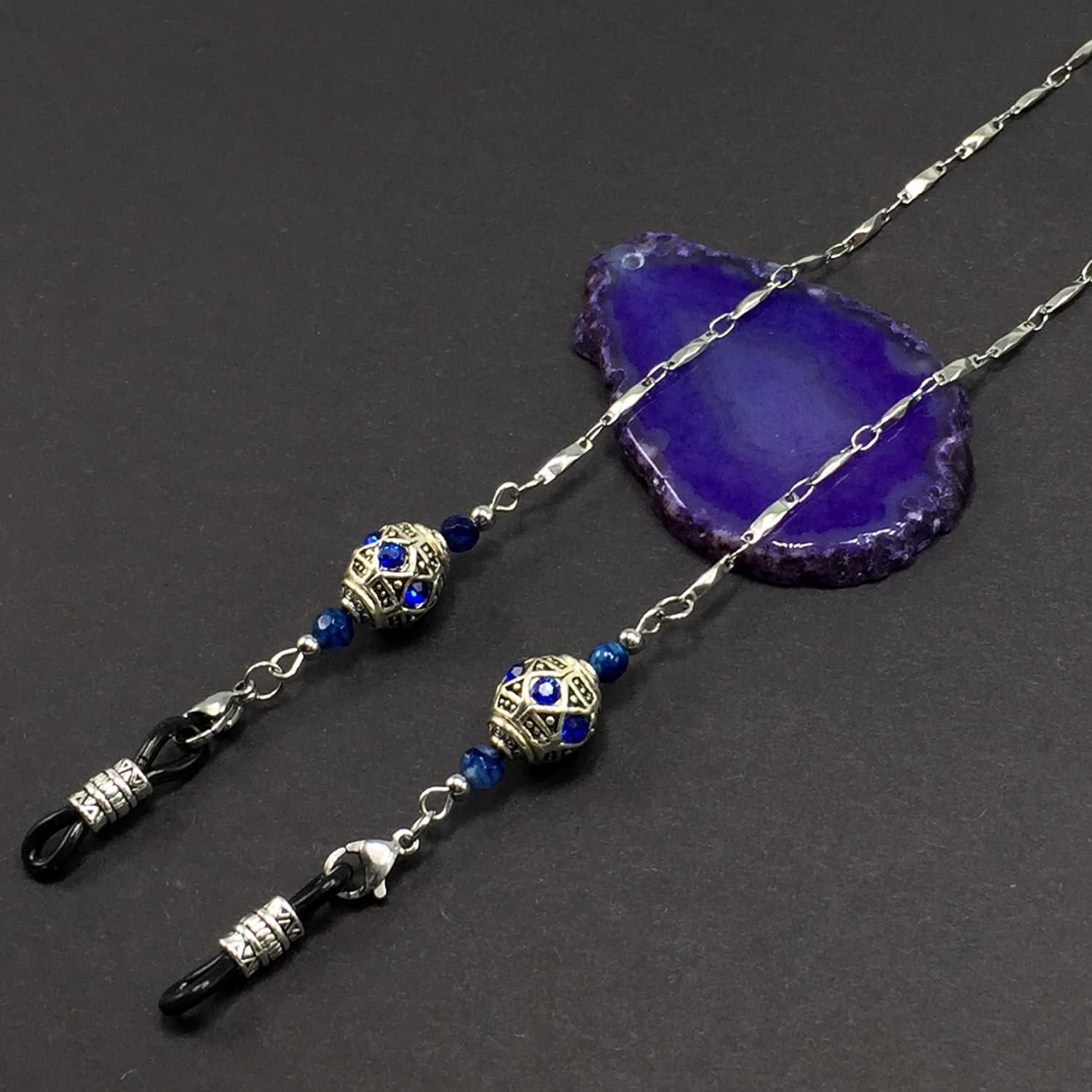 Cadena para Gafas ALBATROSART Cuentas de Piedra Natural